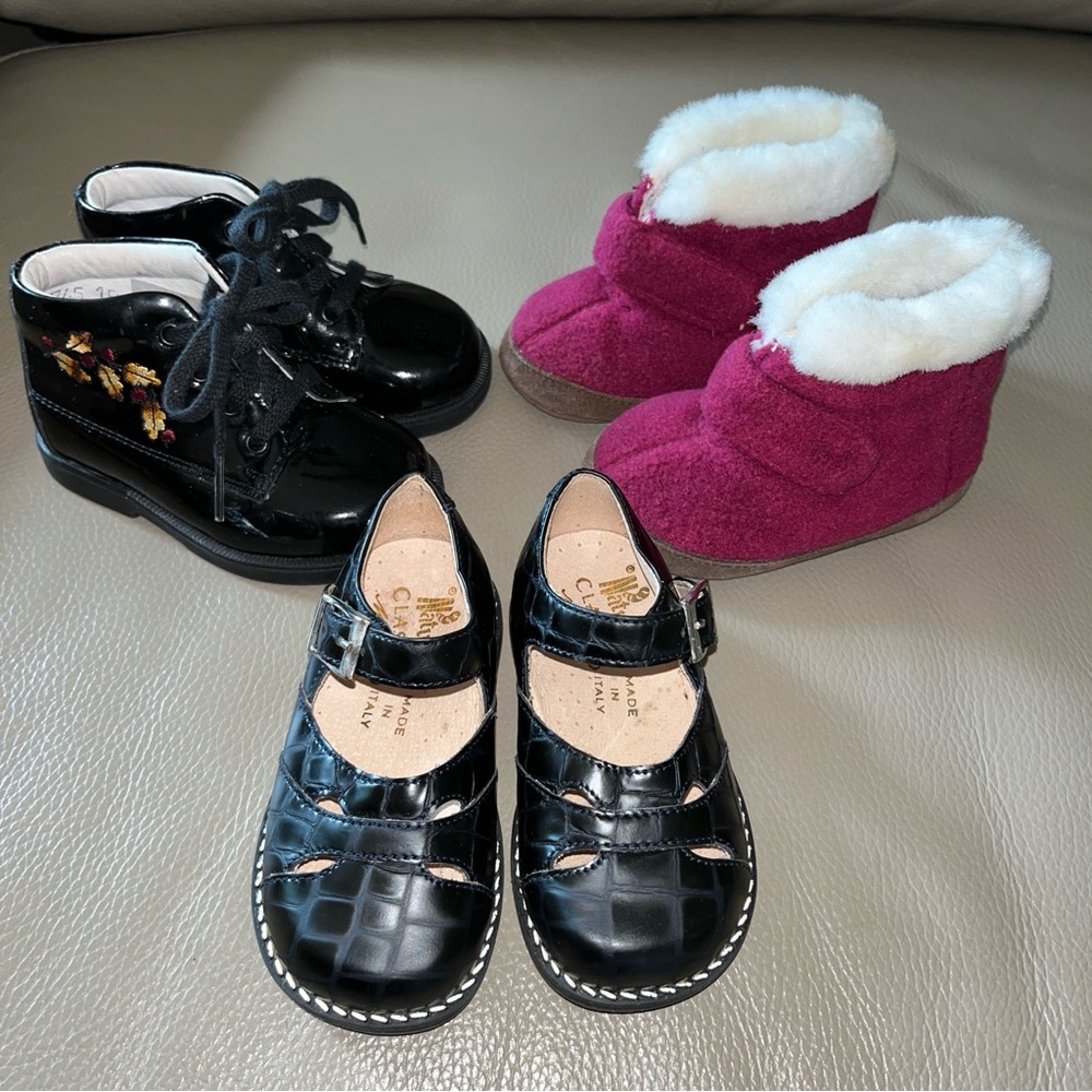 3 Toddler (BOOTS, MARY JANES, SLIPPERS) ELEFANTEN, NATURINO, GAP sz Girls US 4-5